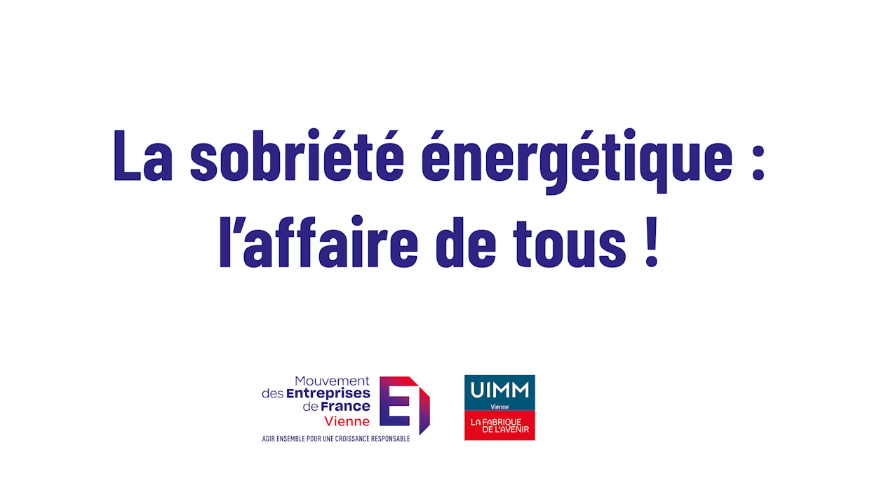 Sobriété énergétique : l'affaire de tous !